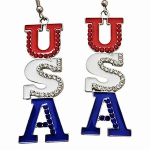 2FOR$30 - Patriotic Red, White & Blue July 4th Earrings